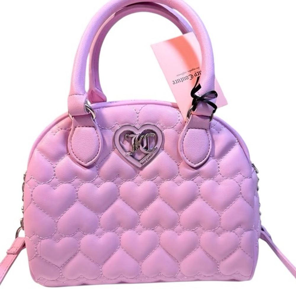 NWT Juicy Couture Flawless Dome Satchel Heart Quilted Orchid $89